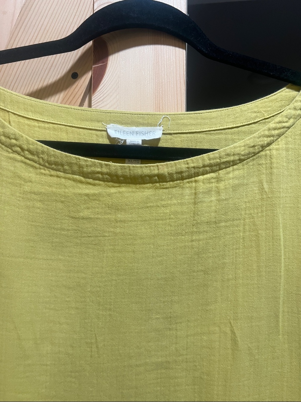 Eileen Fisher Lemon Yellow Pocket Tunic style dress size xl - Picture 2 of 8